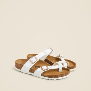 BRAND NEW in BOX JCREW Girls' Birkenstock Mayari sandals white leather shoes K10